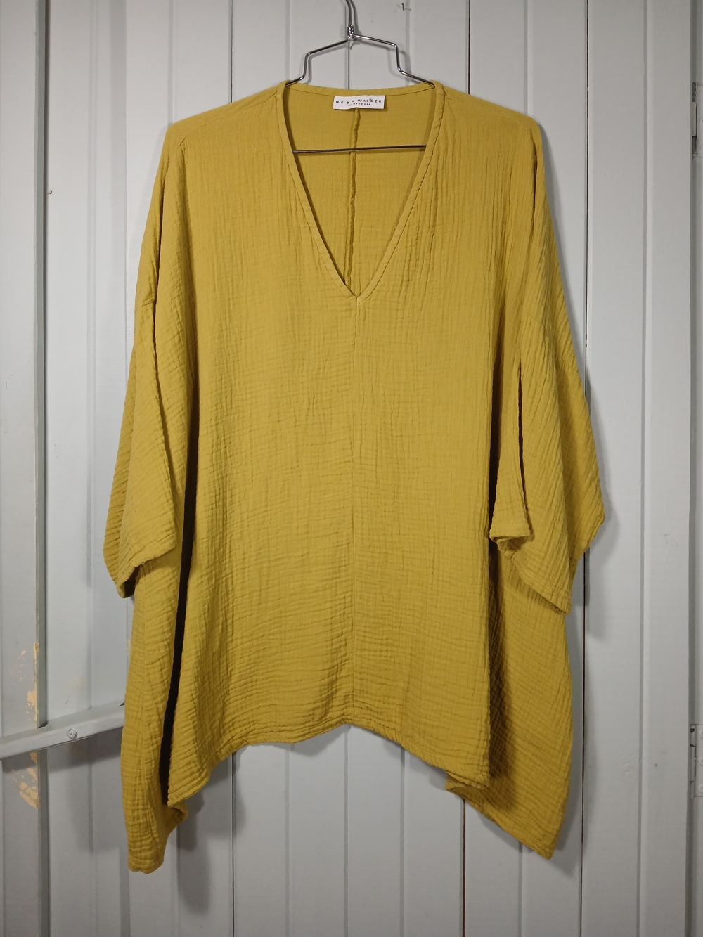 bryn Walker Chartreuse Gauze Top